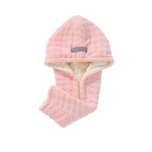 หมวกเป่าผมชูฮุย 26x75 ซม. ผ้าขนแกะปะการังสองชั้น แห้งเร็ว สำหรับผู้หญิง ใช้ในบ้าน - Product Image 1