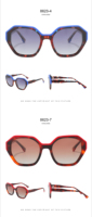 Lunettes de soleil polarisées élégantes et classiques en acétate avec cadre bicolore et logo personnalisé Commut