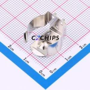 MY-18650-03-J Button & Strip <b>Battery</b> <b>Connector</b> Through hole Component (THT) <b>Connector</b> Manganese Steel Nickel - Product Image 1