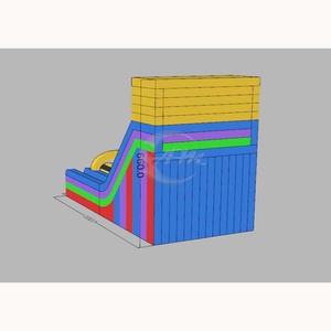 Parcours d'obstacles gonflable pour course, fabriqué par le fabricant, en PVC, double couture, taille personnalisable, installation facile - Product Image 4