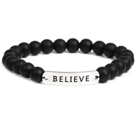 Pulsera de cuentas elástica de cristal, piedras preciosas semipreciosas naturales de 8mm, personalizadas, de acero inoxidable, Ojo de tigre