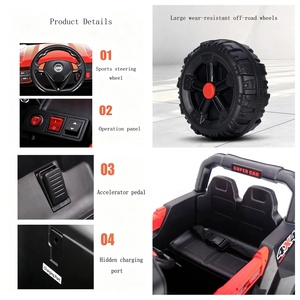 Auto Elettrica per Bambini a 2 Posti, Veicolo Giocattolo con Telecomando, Auto Giocattolo Ricaricabile per Bambini fino a 12 Anni - Product Image 4