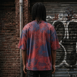 OEM/ODM Oversized Heavyweight T-shirt <b>Vintage</b> Distressed Acid Wash <b>Graphic</b> <b>Tee</b> Streetwear Custom Print Unisex Clothing 6625 - Product Image 3