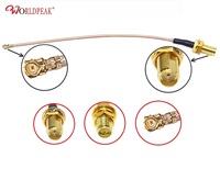 Câble coaxial ultra-mince à faible perte RG178 UFL U.FL IPX vers RP-SMA femelle RPSMA pour extension d'antenne WiFi Mini PCI
