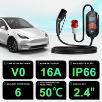 Chargeur EV portable d'urgence 3,5-22 kW, station de charge AC, prises multi-puissance, charge rapide pour voitures électriques BYD