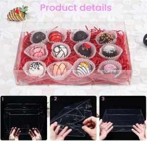 Rõ Ràng Nhựa Sô Cô La Hộp 12Pcs <span class=keywords><strong>Macaron</strong></span> Cookie Bánh Cho Giáng Sinh Valentine Của Mẹ Ngày Cho Thực Phẩm Khoai Tây Chiên Thực Phẩm Đóng Hộp - Product Image 3