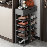 Nouveaux modèles phares 2024 : Étagère à chaussures simple en bois, multi-niveaux, compacte, pour entrée de maison