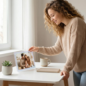 Support de cadre photo magnétique en acrylique transparent <span class=keywords><strong>pour</strong></span> peinture diamant DIY, cadre photo de table, décoration de bureau et de maison, kit DIY - Product Image 3