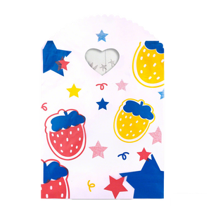 HOYO Bolsas de Regalo de Plástico con Estampado de Lazo, 13 x 21 cm (5.1 x 8.3 Pulgadas), con Ventana <span class=keywords><strong>en</strong></span> Forma de Corazón, Bolsas de Regalo con Puntos Rosas para Pequeñas Empresas - Product Image 6