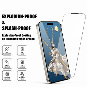 OG HD trasparente in vetro temperato opaco da gioco liscio per <span class=keywords><strong>iPhone</strong></span> <span class=keywords><strong>11</strong></span> 12 15 16 17 17 <span class=keywords><strong>Pro</strong></span> Max <span class=keywords><strong>protezione</strong></span> antiriflesso per telefoni cellulari - Product Image 3