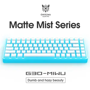 ONIKUMA G30 Keyboard Gaming mekanik ABS, papan ketik 75% Backlit RGB 84 tombol