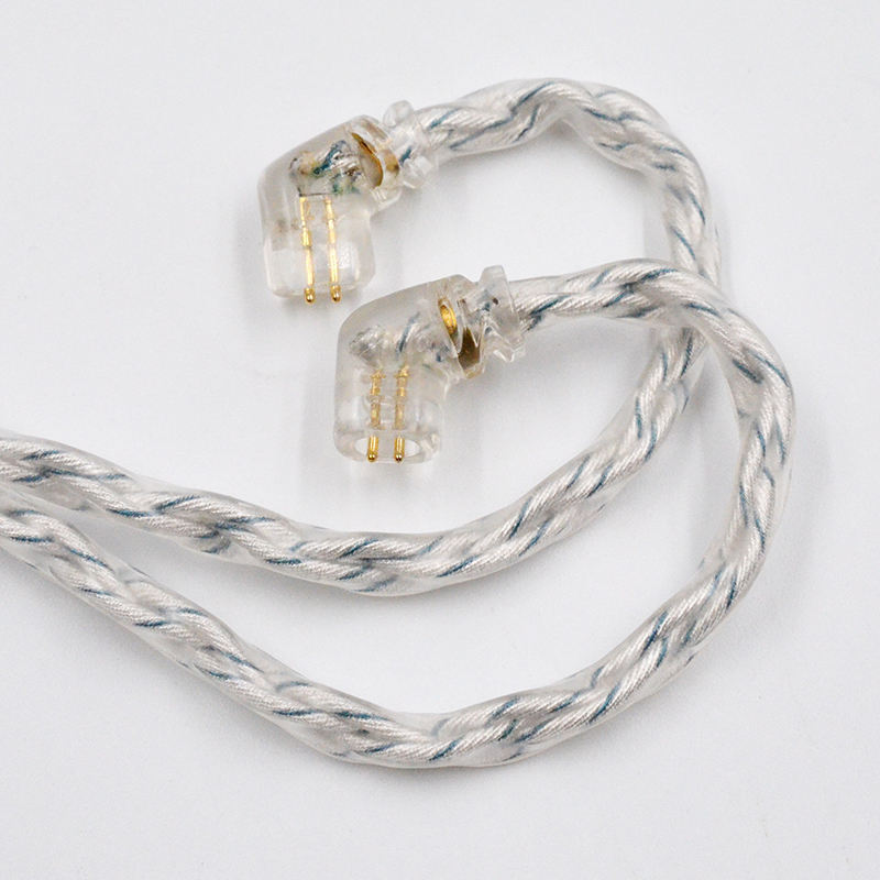 KZ 90-8 784 Core Blue Silver Braid Cable Upgrade for Earphones