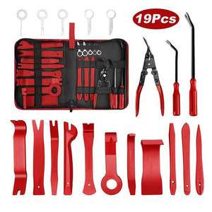 Kit de démontage d'intérieur automobile, outil de démontage de garnitures en plastique de voiture, outils de panneaux de clips de voiture pour ensemble de garnitures automobiles - Product Image 1