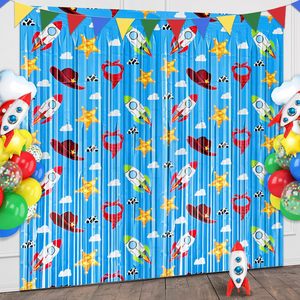 Cortina de Flecos Metálicos Bicolor Rosa y Verde, Telón de Fondo de Lentejuelas para Decoración de Fiestas de Cumpleaños y Baby Shower, Personalizable - Product Image 6