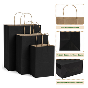 Bolsa <span class=keywords><strong>de</strong></span> Compras KH al <span class=keywords><strong>por</strong></span> <span class=keywords><strong>Mayor</strong></span> con Logotipo Personalizado Impreso para Supermercado, Zapatos y Ropa, Ecológica <span class=keywords><strong>de</strong></span> <span class=keywords><strong>Papel</strong></span> Kraft con Asa - Product Image 4