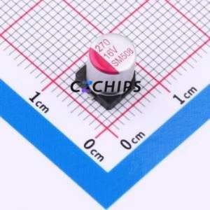 Condensador Sólido SMD SM277M016E0700, D6.3xL7mm (Capacitancia: 270uF) (Precisión: 20%) (Voltaje Nominal: 16V) - Product Image 1