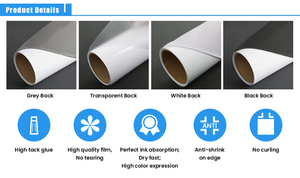 <span class=keywords><strong>Vinilo</strong></span> Adhesivo de PVC para Impresión con Solvente, Material para Etiquetas Promocionales y Publicitarias, 120gsm, Pegamento Fuerte, Autoadhesivo - Product Image 5