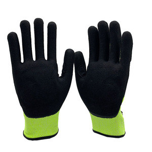 Vietnam HPPE Glass Fiber Oil & Gas Gloves Sandy Nitrile Coated TPR Protection Anti <b>Slip</b> Industrial Handling Work Gloves - Product Image 1