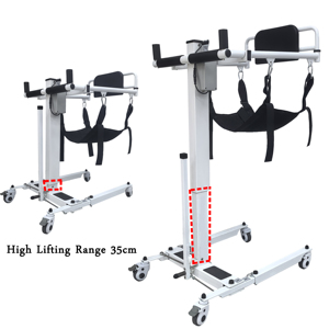 New Design QINGXIAO Heavy Duty 150kg Capacity Help Transfer Car Foldable Patient Elderly Care Disabled Electric Lift Transfer - Product Image 5