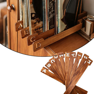 Étiquettes en bois avec lettres, ensemble de 26 pièces de A à Z, pour l'organisation du stockage des disques vinyles, pour la maison et le bureau - Product Image 1