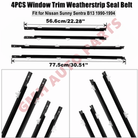 Burletes Selladores para Cristal de Ventana Delantera y Trasera para Nissan Tsuru V16 1990-1994 4 Puertas, Sello de Goma para Sentra B13 90-93