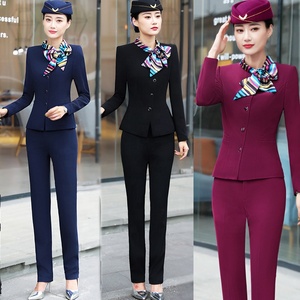 Uniforme de Azafata Elegante Personalizable con Gorro para Mujer, Estilo Piloto de Aerolínea, Uniforme Adelgazante Sexy, Venta al Por Mayor - Product Image 2