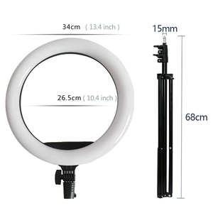 Anneau lumineux de maquillage de 14 pouces à intensité variable, lumière de remplissage de photographie vidéo avec trépied <span class=keywords><strong>pour</strong></span> vidéo de téléphone - Product Image 2