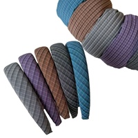 Serre-tête fin et large Daou de 16 cm, couleurs unies et à carreaux, accessoires capillaires durables de haute qualité pour femmes et filles