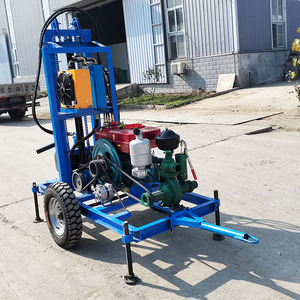 Portable 100m Electric Motor <strong>Mini</strong> Diesel Engine Small Hydraulic Water Well <strong>Drilling</strong> Rig for Water Well Mining - Product Image 2