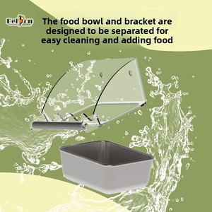 Acrylic tự động chim trung chuyển trong suốt bát chim với ngăn chặn bắn tung tóe cho vẹt ăn - Product Image 3