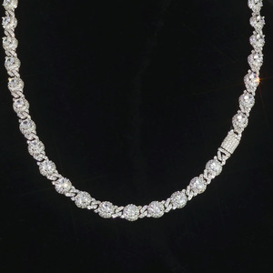 European American Hip Hop 7.5mm Bead Cuban <b>Chain</b> Men's Niche Light Luxury Necklace Customizable <b>Cross</b>-Border Jewelry Accessory - Product Image 6