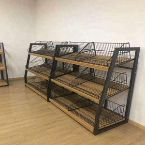 Estantería de Madera <span class=keywords><strong>para</strong></span> Frutas y Verduras de Supermercado, <span class=keywords><strong>Muebles</strong></span> <span class=keywords><strong>para</strong></span> Tiendas de Conveniencia - Product Image 6