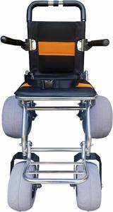 كرسي متحرك يدوي قابل للطي للشاطئ، كرسي متحرك محمول للشاطئ مع مقبض سحب - Product Image 4