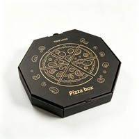 Boîte à pizza personnalisée avec logo, 14 pouces, en carton ondulé, pour boulangerie, emballage de pizza