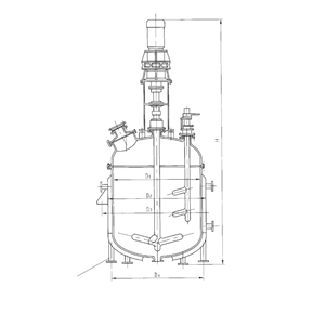Cuve de réaction chimique résistante à l'<span class=keywords><strong>acide</strong></span> <span class=keywords><strong>chlorhydrique</strong></span> Réacteur de chauffage électrique doublé de verre - Product Image 6
