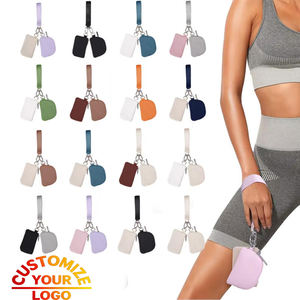 Portefeuille de poignet double de luxe avec logo personnalisé, double pochette, porte-clés, bracelet et porte-cartes - Product Image 1