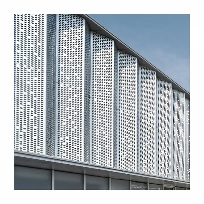 Pvdf Aluminium Coating Metal Building Modern Building Facade Screen Aluminum Panel Facade Exterior Walls Perforated Panels