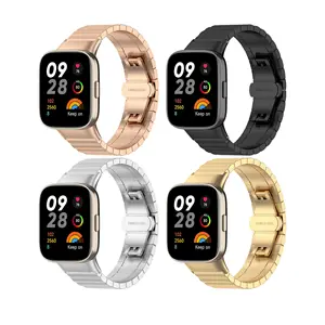 IVANHOE Metall Uhrengehäuse Armband für Xiaomi Mi Watch Lite 3 Armband Edelstahl Armband für Redmi Watch 3 Metall armband Handgelenk