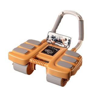 Ab Roller Wheel With Elbow Support Rebound Automatic Double Wheels Anti Slip For Home Fitness Body Shaping - Product Image 1