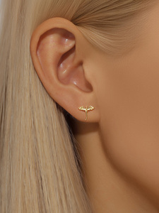 CANNER Beautiful Tassel Hallow Eve Mini Water Round Zircon 925 <b>Sterling</b> <b>Silver</b> <b>Stud</b> Earrings - Product Image 4