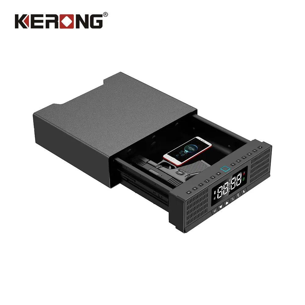 KERONG Smart Fingerprint Box Antirrobo Hogar Cajón Armario Oculto Caja de seguridad para la cabecera