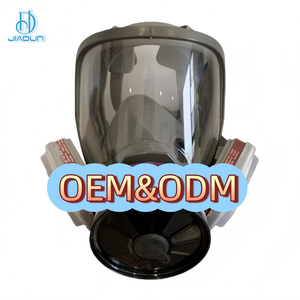 Masques à gaz de survie, respirateur chimique intégral réutilisable avec filtre remplaçable <span class=keywords><strong>pour</strong></span> peinture en aérosol, résine époxy, travaux de ponçage et poussière - Product Image 5
