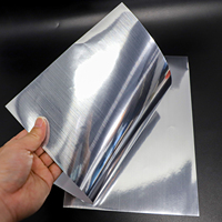 Venta al por mayor de pegatinas metálicas de aluminio imprimibles a prueba de agua 8,5 "x 11" A4 papel adhesivo PET de plata cepillada para impresora de inyección de tinta
