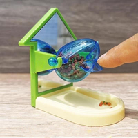 Jouet de recherche de nourriture pour oiseaux, miroir, distributeur de friandises rotatif pour perroquet, forme rectangulaire, écologique, durable, stimulation mentale interactive