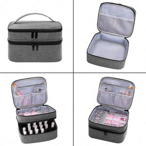BSCI factory Custom Logo Double-Layer Organizer Holds 30 Bottles Essential Oil <b>Carrying</b> <b>Case</b> Storage Bags - Product Image 3