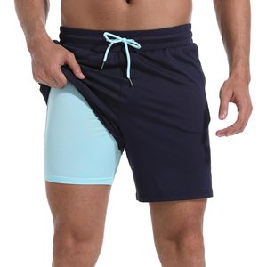 Custom Mens Swim Trunks 7 Inch Board Shorts With Compression Liner Quick Dry Pockets - Product Image 1