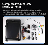 Autoradio Android 15 avec écran vertical de 12,1 pouces pour Ford Raptor F150 2013-2015, lecteur multimédia de voiture, FM/AM, vidéo, Carplay, autoradio stéréo