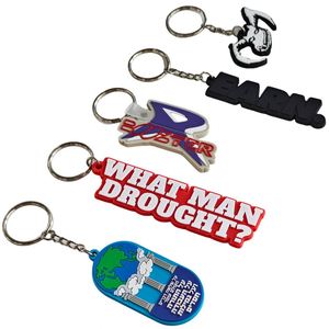 Porte-clés personnalisé en PVC souple 2D/3D Anime, créez votre porte-clés en caoutchouc avec votre logo et chaîne - Product Image 2