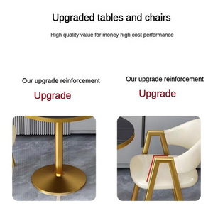 Bộ bàn ghế phòng ăn kiểu mới sang trọng hiện đại, bàn họp tròn kèm 2 ghế, đang bán - Product Image 4