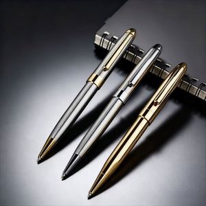 Custom PS-20250918-4 High-Grade Multi-Color Metal Ballpoint <b>Pen</b> Personalized <b>Silver</b> 0.5mm Writing Width Logo UV Printing Office - Product Image 1